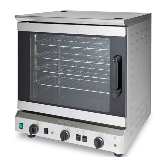 BURCO BC 1/1 GN 3.0 KW CONVECTION OVEN USER INSTRUCTION MANUAL Pdf ...