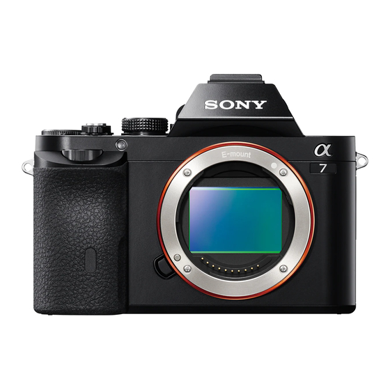 Sony ILCE-7 a7 Manual