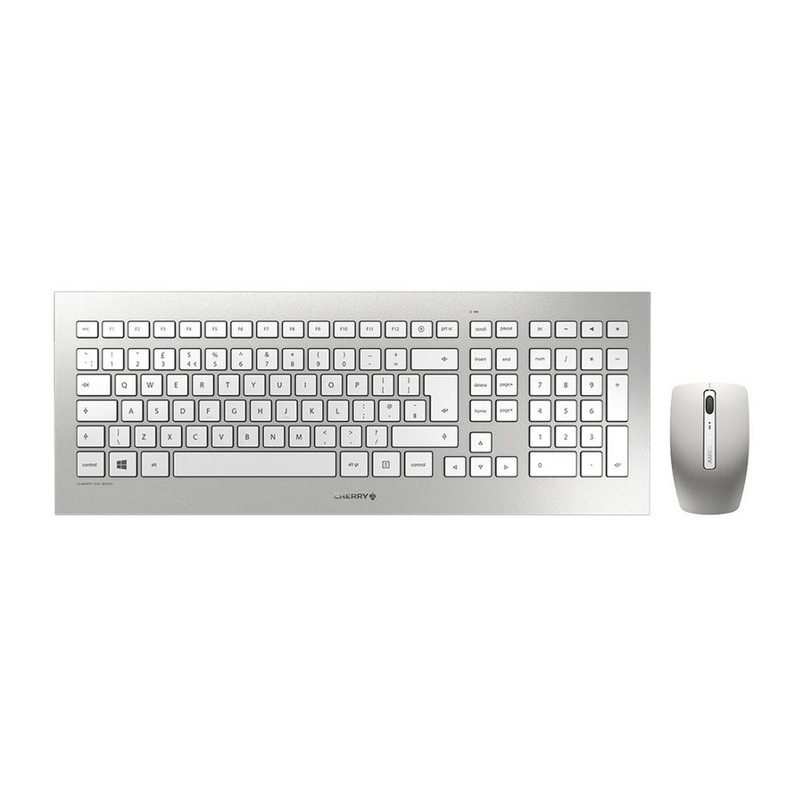 Cherry DW 8000 - Wireless Desktop Keyboard & Mouse Manual