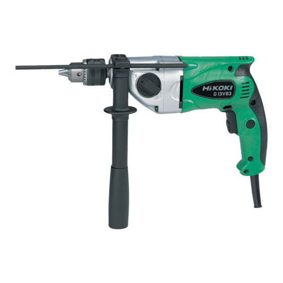 Hitachi Koki D 13VB3 Handling Instructions Manual