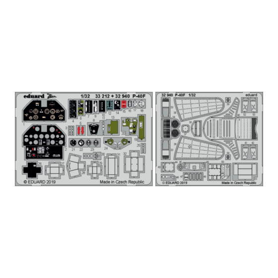 Eduard P-40F Assembly Instructions