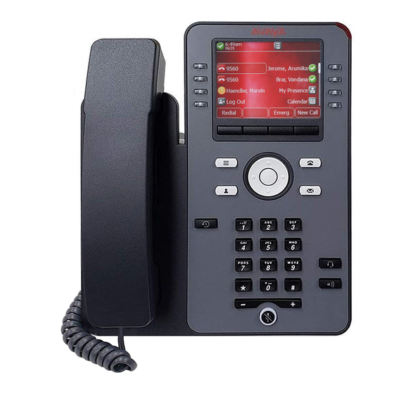Avaya J179 Quick Reference Manual