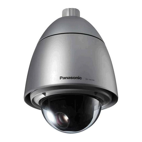 Panasonic WV-SW396 Installation Manual