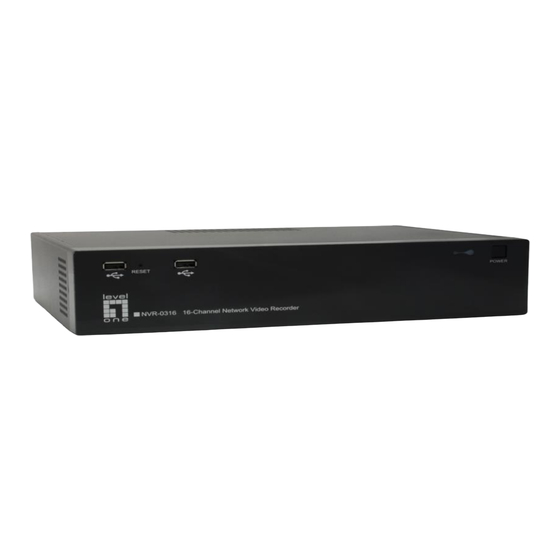 LevelOne NVR-0316 Quick Installation Manual