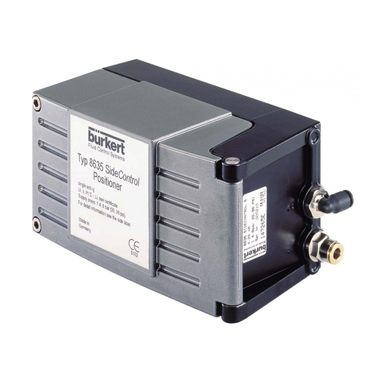 Burkert 8635 Additional Instructions