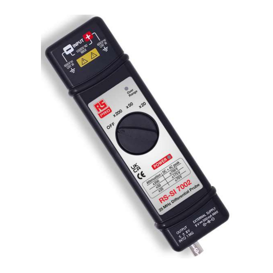 RS PRO RS-SI 7002 Manual