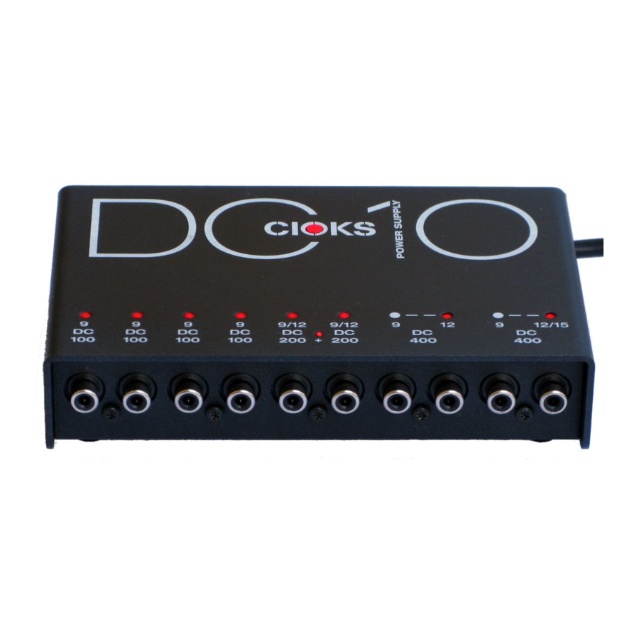 CIOKS DC10 - Power Supply For Effect Pedals Manual