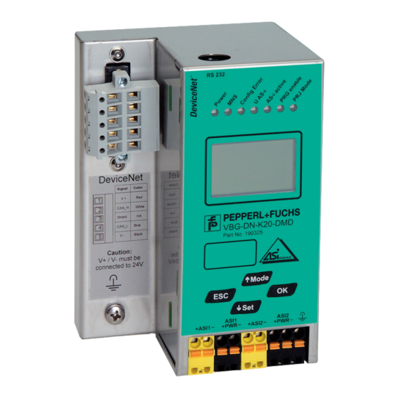 Pepperl+Fuchs VBG-DN-K20-DMD Installation Instructions Manual