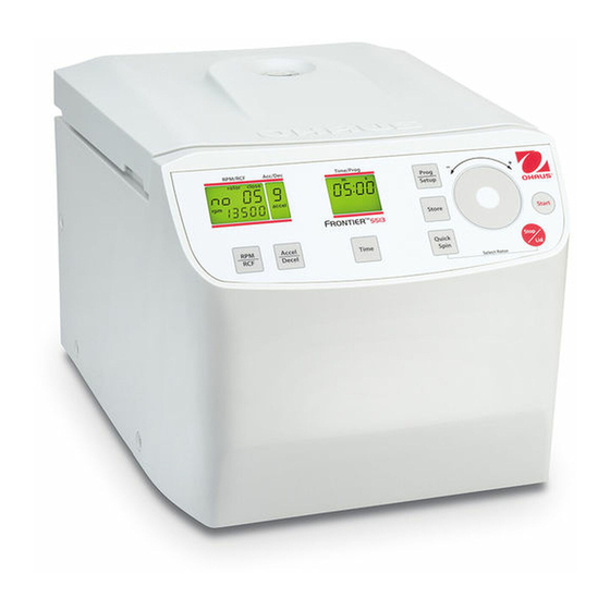 OHAUS Frontier FC5513 Micro Centrifuge Manuals