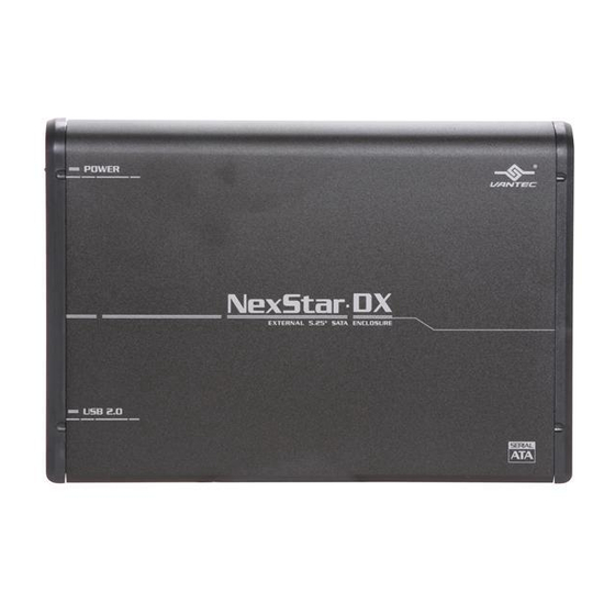 Vantec External 5.25" SATA Enclosure NexStar DX User Manual