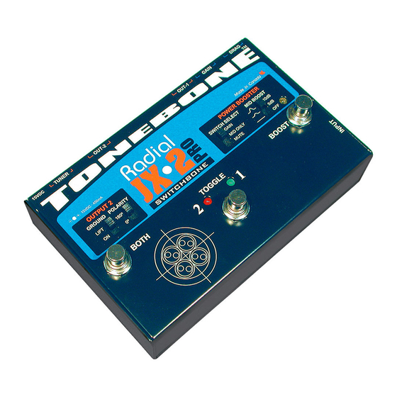 Radial Engineering Tonebone JX-2 Switchbone User Manual
