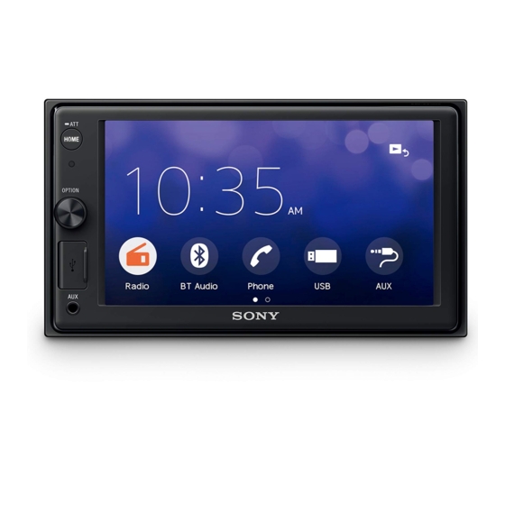 Sony XAV-1500 Manuals