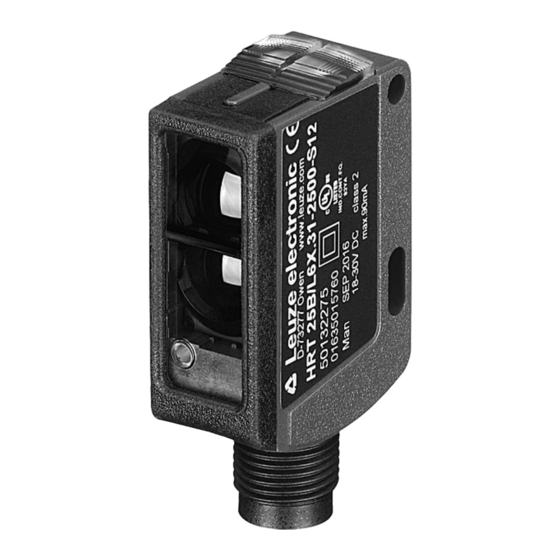 Leuze electronic HRT 25B Long Range Quick Start Manual