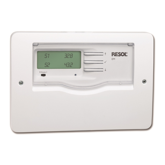 Resol EM Extension module Mounting, Connection, Operation