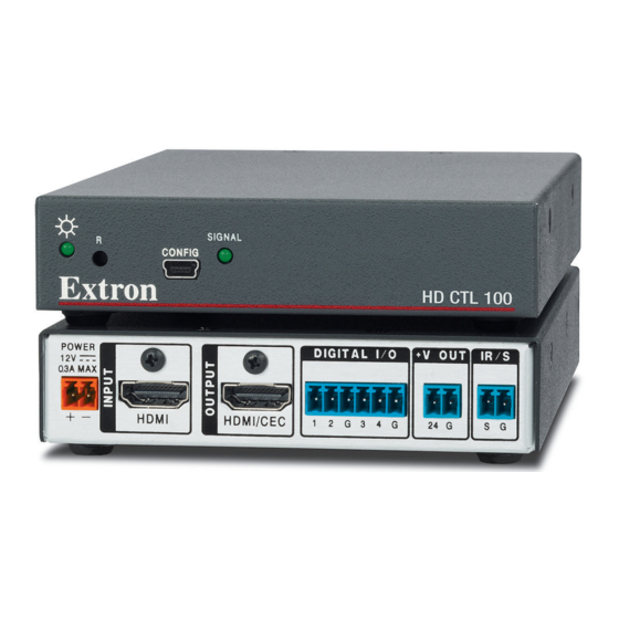 Extron electronics HD CTL 100 Setup Manual