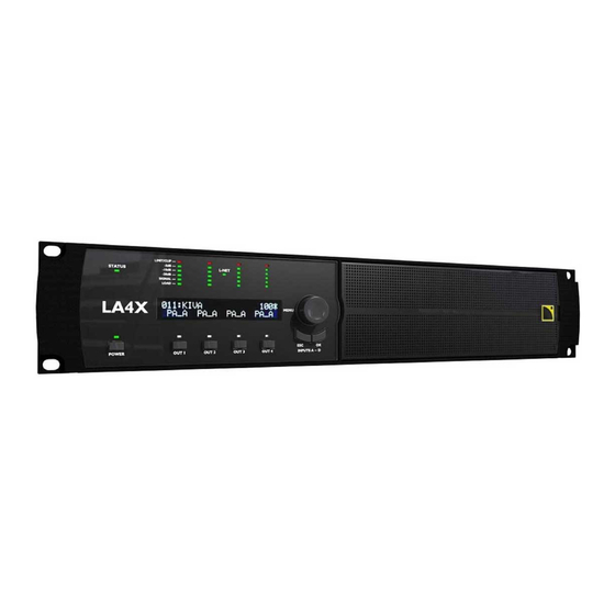 L-Acoustics LA4X Technical Bulletin