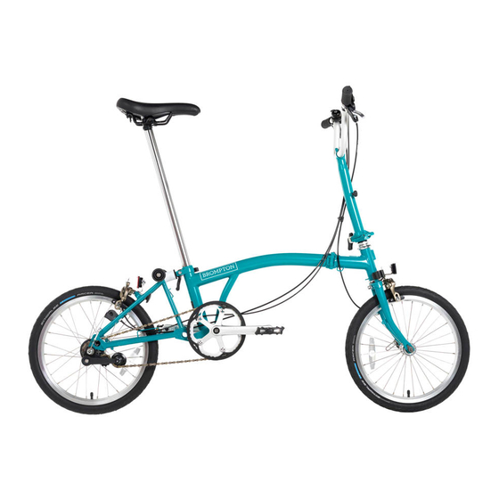 Brompton M3E Tempest Blue 2021 Quick Start Manual