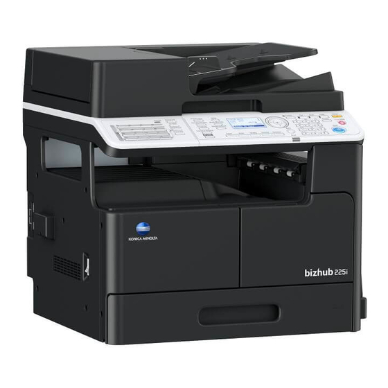 Konica Minolta Bizhub 225i Shortcut Manual