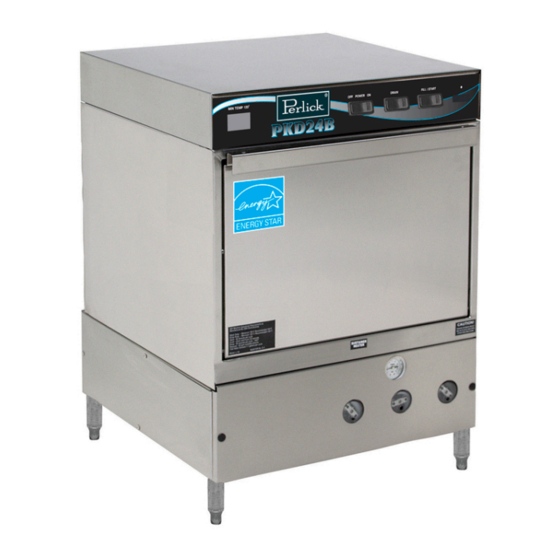 Perlick PKD24B Undercounter Glasswasher Manuals