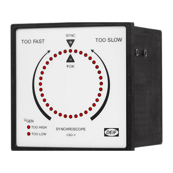 Deif CSQ-3 User Manual