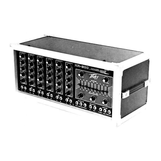 Peavey XR 600 Owner's Manual