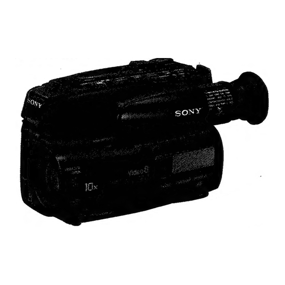 Sony Video8 Handycam CCD-TR71 Service Manual