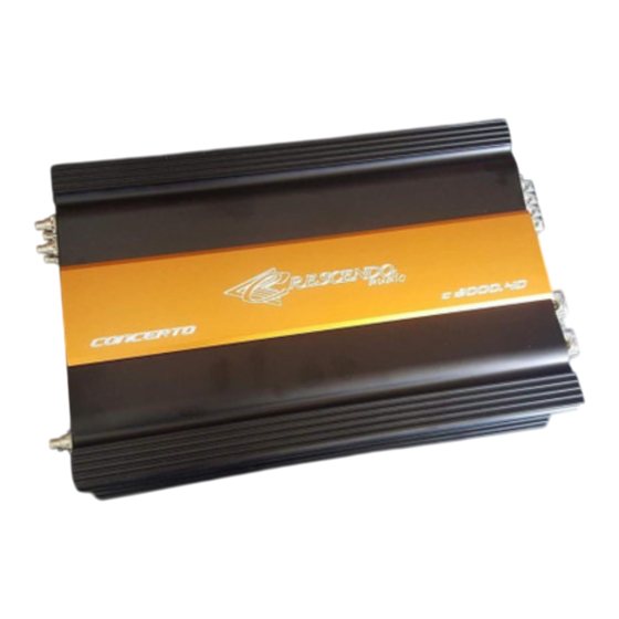 Crescendo audio Concerto Series Owner's Manual