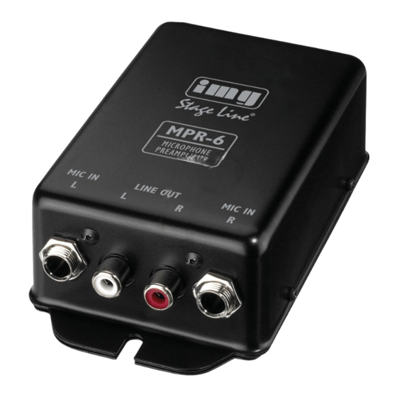 IMG STAGELINE MPR-6 Quick Start Manual