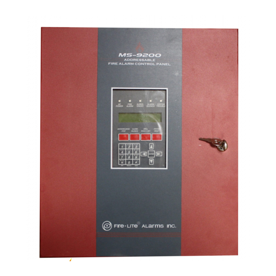 Firelite MS-9200(C/E) Quick Start Manual