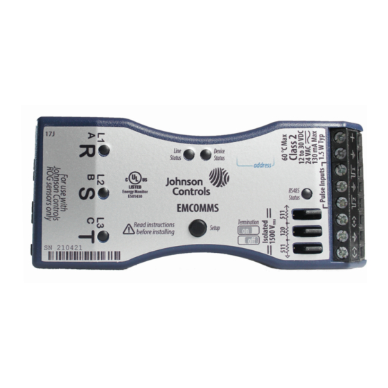 Johnson Controls EMCOMMS Series Installation Instructions