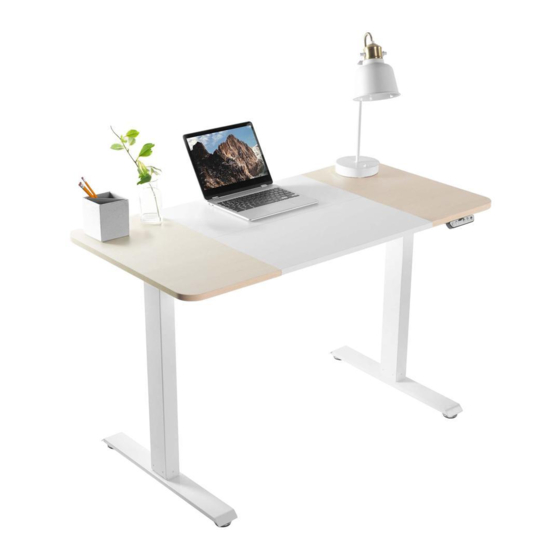 Vivo White & Light Wood Electric Desk DESK-E144WC Instruction Manual