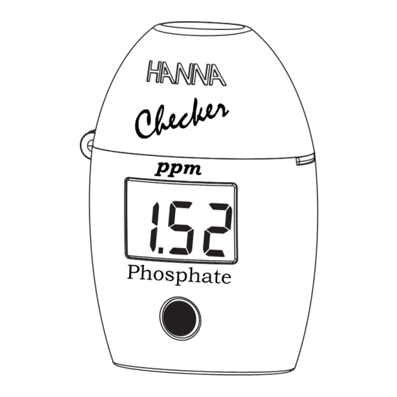 Hanna Instruments Checker HI 713 Instruction Manual