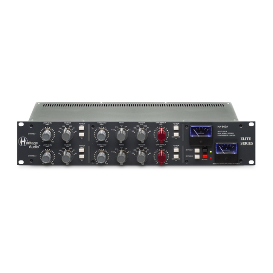 Heritage Audio HA-609A Quick Start Manual