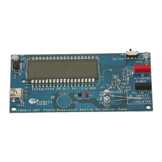 Cypress CY8CKIT-007 PSoC Quick Start Manual