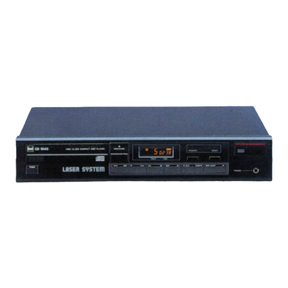 Dual CD 1040 Service Manual