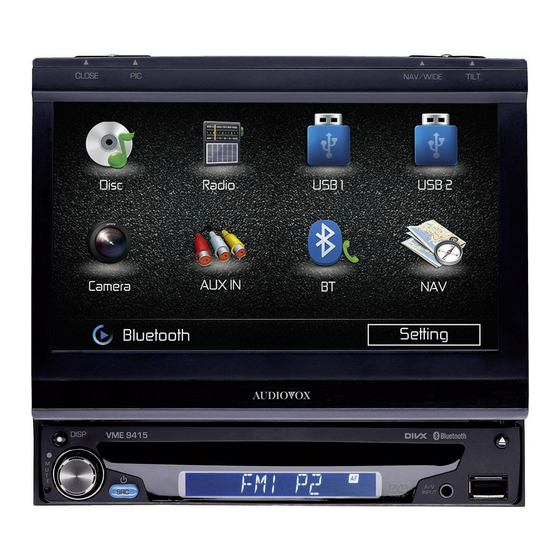 Audiovox VME 9415 Installation Manual