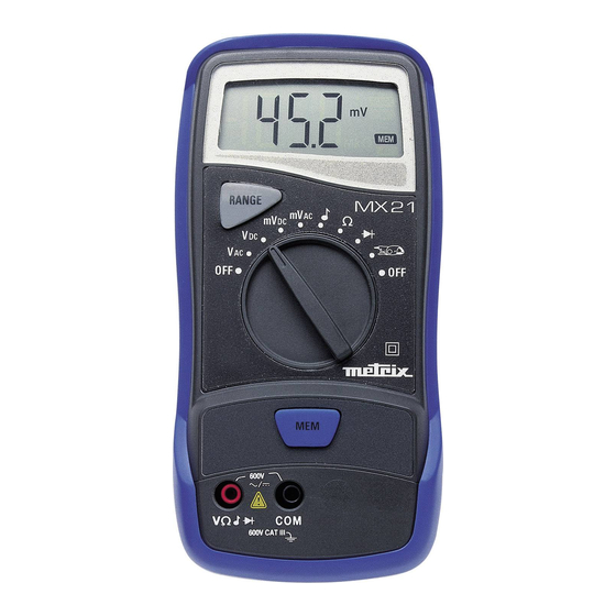 Metrix MX 21 User Manual