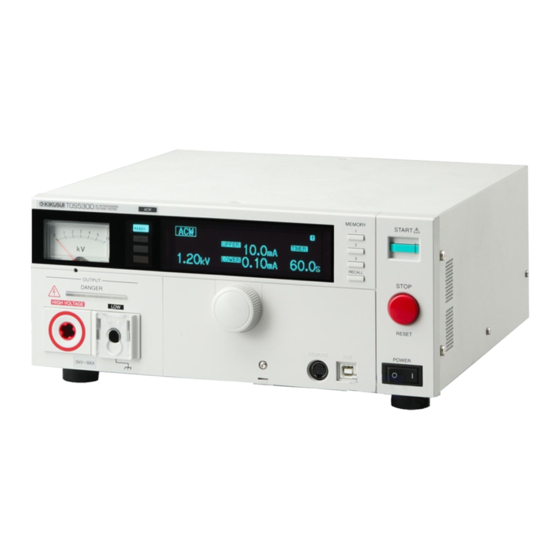 Kikusui TOS5300 Communication Interface Manual