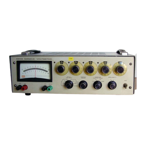 Keithley 660A Instruction Manual