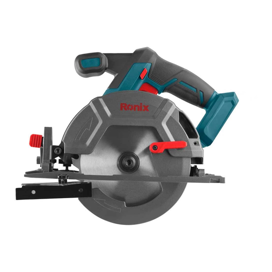 User Manuals: Ronix 8902 Cordless Saw