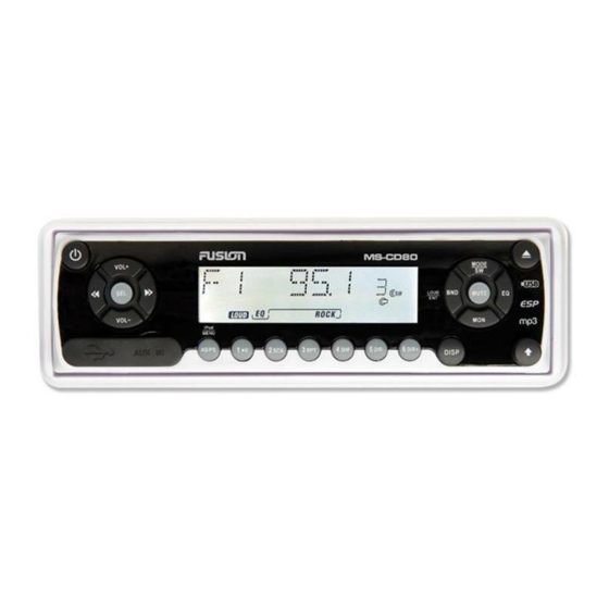 Fusion MS-CD80 Instruction Manual