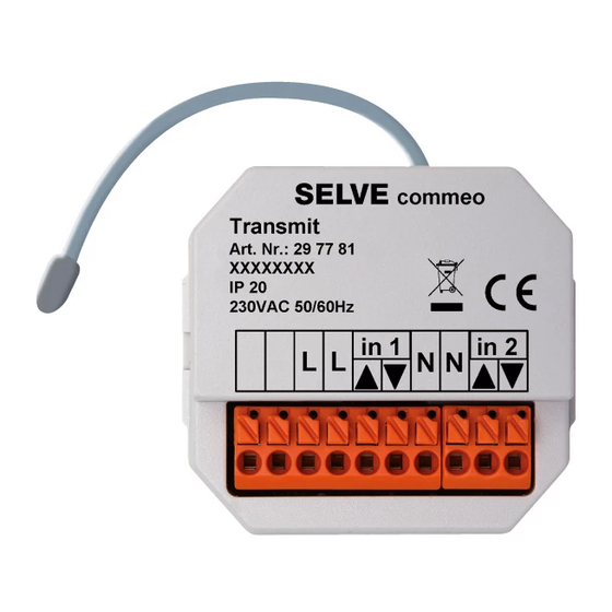 Selve Commeo Transmit Operating	 Instruction