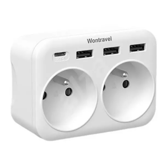 User Manuals: ALZA WW09-E2b-C3U Power Strip Ports