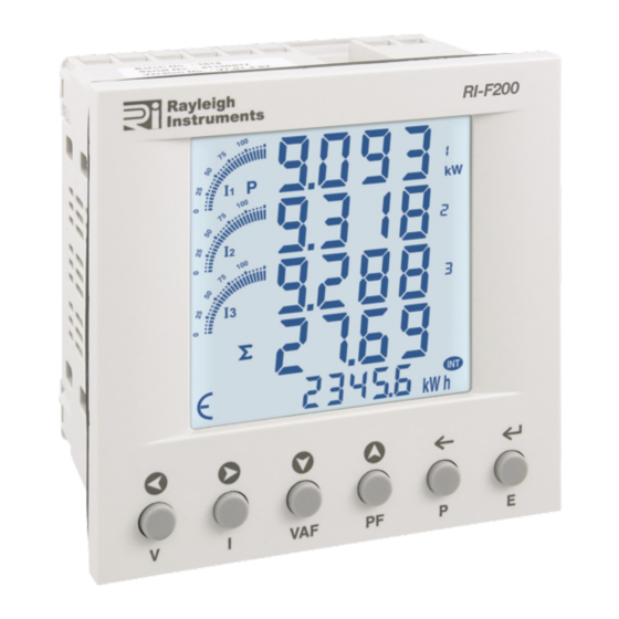 Rayleigh Instruments RI-F200 Instruction Manual