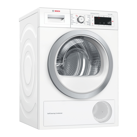 Bosch WTWH75P9SN Tumble Dryer Manuals