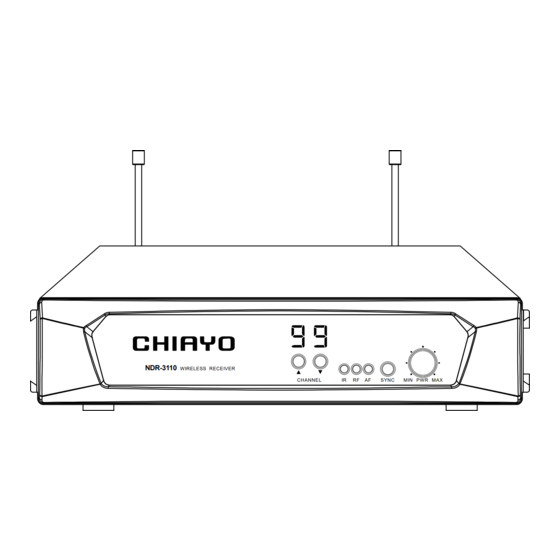 Chiayo NDR-3110 Operation Manual