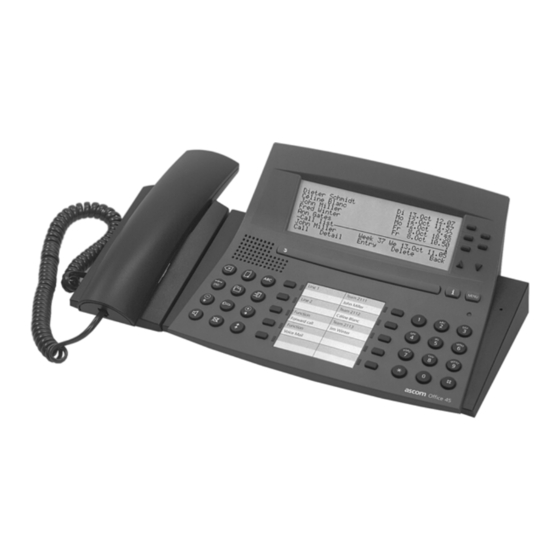 ASCOM Ascotel Office 45 Operating Instructions Manual