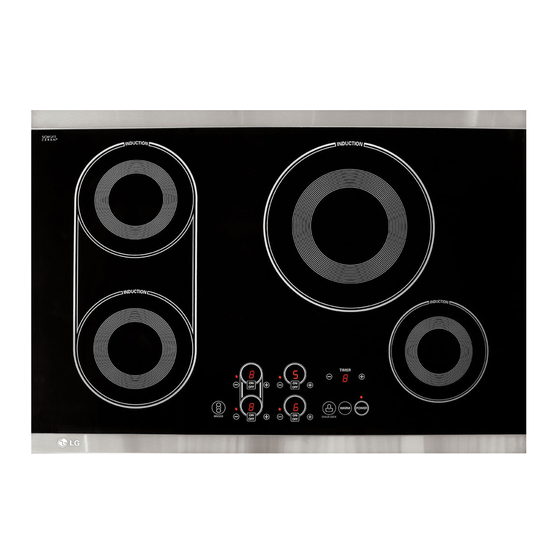 LG LCE30845 - 30in Induction Cooktop Manuals