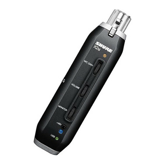 Shure X2U User Manual