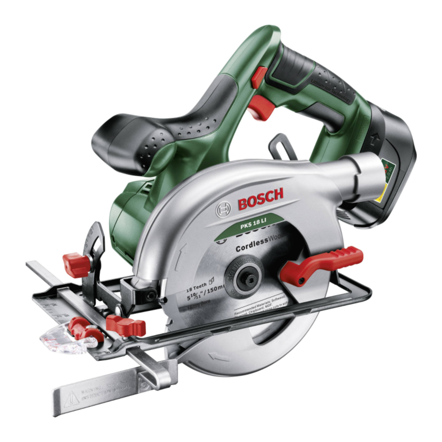 Bosch PKS 18 LI Original Instructions Manual